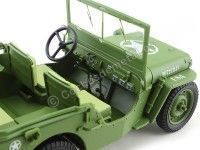 Cochesdemetal.es 1944 Jeep Willys Policía Militar Verde Caqui 1:18 American Diorama 77406