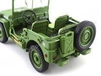 Cochesdemetal.es 1944 Jeep Willys Policía Militar Verde Caqui 1:18 American Diorama 77406