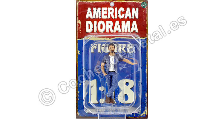 Figura de Resina Chico Apoyado En El Coche Hanging Out Mark 1:18 American Diorama 23855