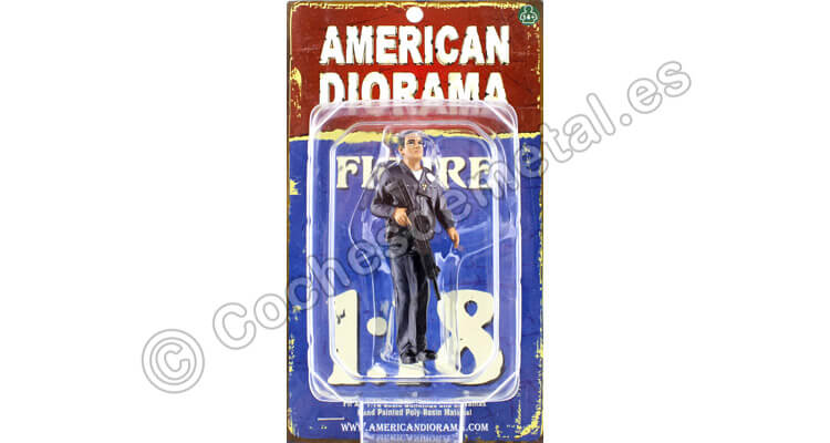 Figura de resina Oficial de Policía I 1:18 American Diorama 24011