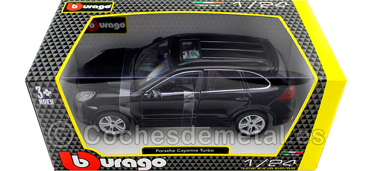 2018 Porsche Cayenne Turbo Negro 1:24 Bburago 21056