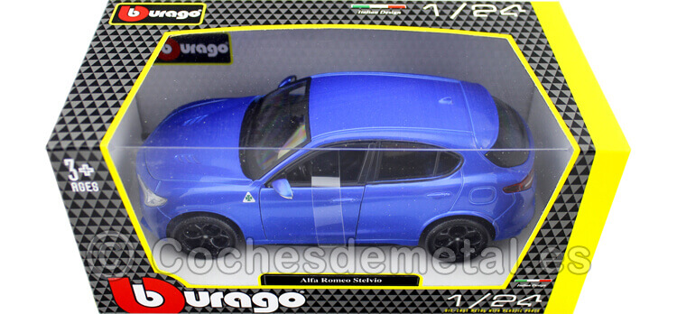 2017 Alfa Romeo Stelvio Azul Metalizado 1:24 Bburago 21086