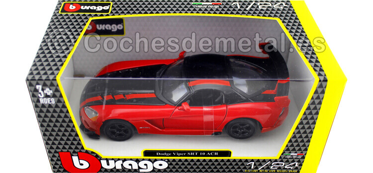 2009 Dodge Viper SRT 10 ACR Rojo/Negro 1:24 Bburago 22114