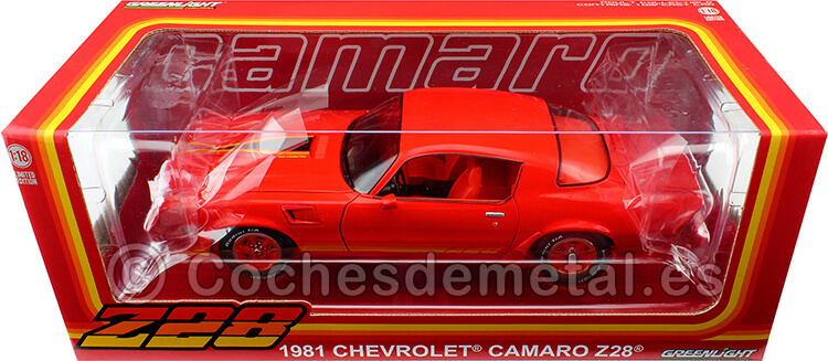 1981 Chevrolet Camaro Z/28 Rojo 1:18 Greenlight 13634