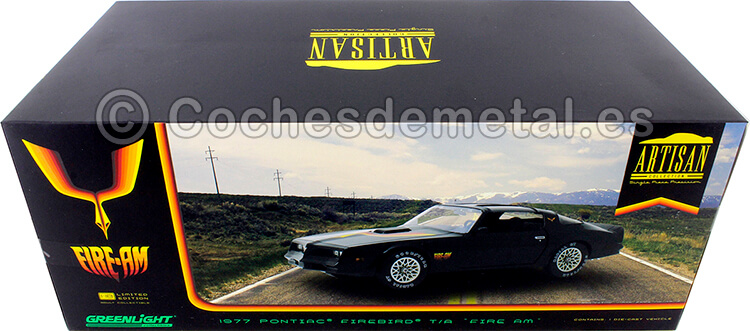 1977 Pontiac Firebird Trans AM Fire Am-VSE Black 1:18 Greenlight 19080