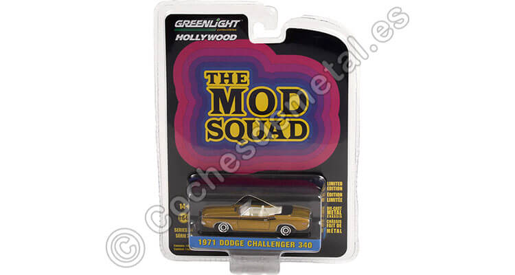 1971 Dodge Challenger 340 Convertible The Mod Squad, Hollywood series 34 1:64 Greenlight 44940A