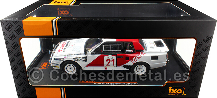 1985 Toyota Celica TwinCam Turbo Nº21 Kankkunen/Gallagher Rally Safari 1:24 IXO Models 24RAL025A