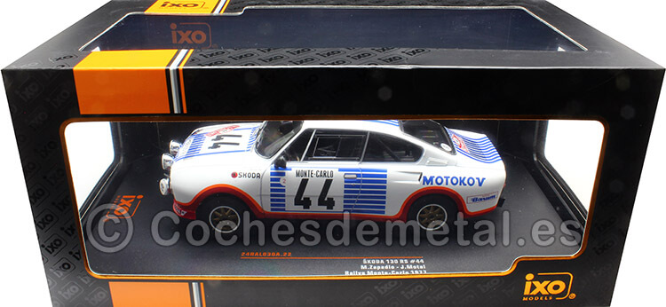 1977 Skoda 130 RS Nº44 Zapadlo/Motal Rallye Monte Carlo 1:24 IXO Models 24RAL030A.22