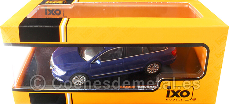 2008 Skoda Superb II (3T) Combi Azul Metalizado 1:43 IXO Models CLC470N.22