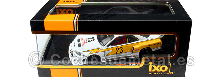 2020 Nissan Super Silhouette Skyline LB-Works LB-ER34 Nº23 Blanco/Amarillo 1:43 IXO Models MOC326