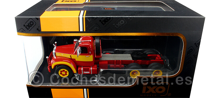 1953 Cabeza Tractora Mack B61 de 3 Ejes Rojo/Amarillo 1:43 IXO Models TR131