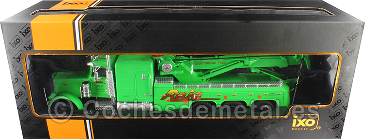 1967 Peterbilt 359 Wrecker Camión Grúa de 4 Ejes Verde 1:43 IXO Models TTR031.22