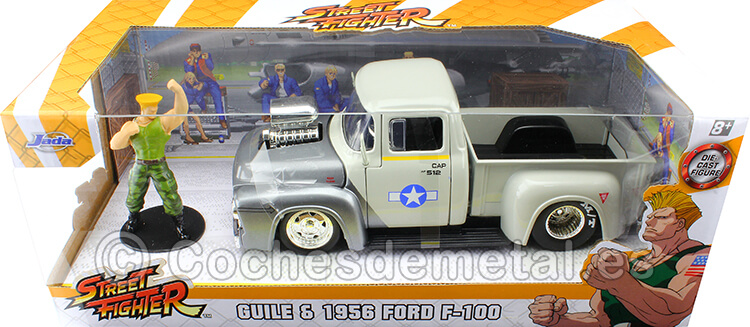 1956 Ford F-100 + Figura Guile Streetfighter 124 Jada Toys 34373253255057