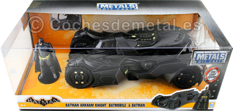 2015 The Arkham Knight Batmobile + Figura de Batman 1:24 Jada Toys 98037