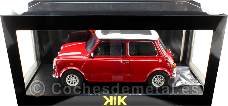 1997 Mini Cooper con Techo Corredizo Rojo/Blanco 1:12 KK-Scale KKDC120074L