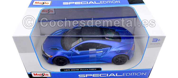 2018 Honda Acura NSX Azul Eléctrico 1:24 Maisto 31234