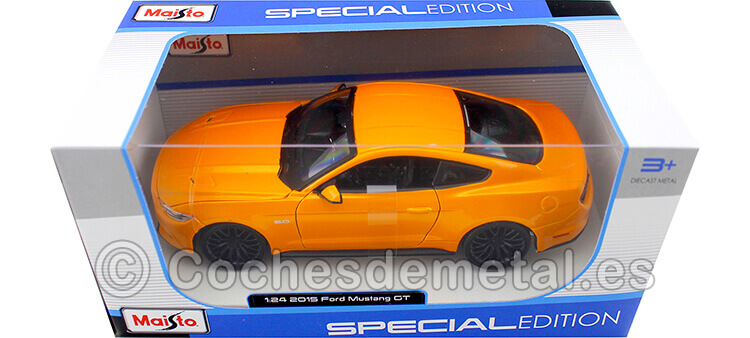 2015 Ford Mustang GT Naranja Metalizado 1:24 Maisto 31508