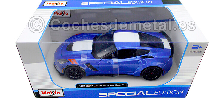 2017 Chevrolet Corvette Grand Sport Azul 1:24 Maisto 31516