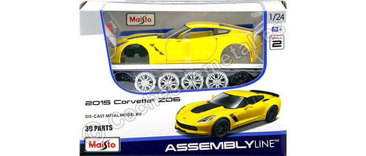 2015 Chevrolet Corvette C7 Z06 Amarillo Metal Kit 1:24 Maisto 39246