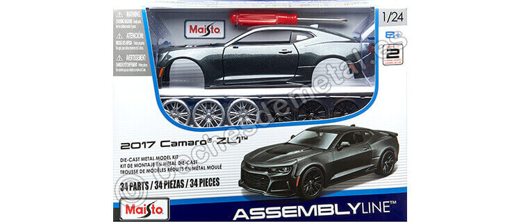 2017 Chevrolet Camaro ZL1 Gris Metalizado Metal Kit 1:24 Maisto 39512