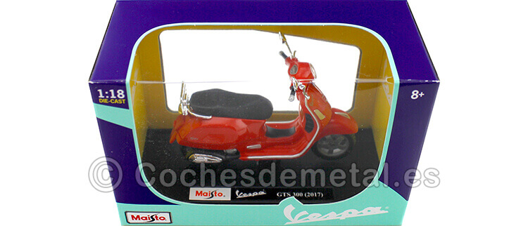 2017 Vespa Primavera GTS 300 Roja 1:18 Maisto 39540-16