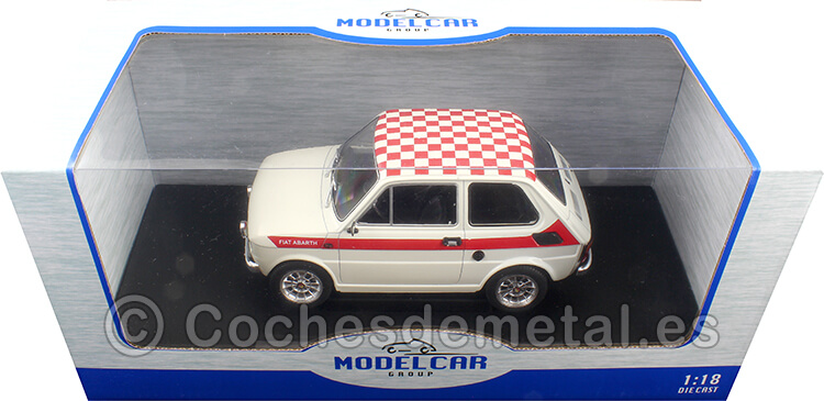 1972 Fiat 126 Abarth Blanco/Rojo 1:18 MC Group 18325