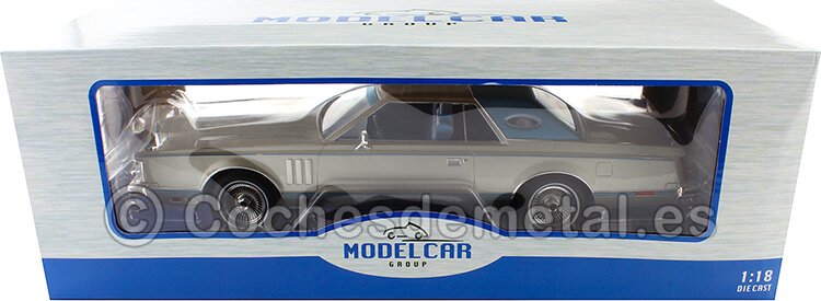 1978 Lincoln Continental Mark V Plateado/Azul 1:18 MC Group 18403