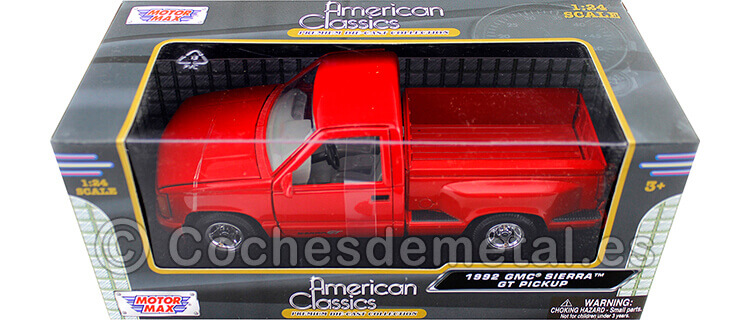 1992 GMC Sierra GT Pickup Red 1:24 Motor Max 73204