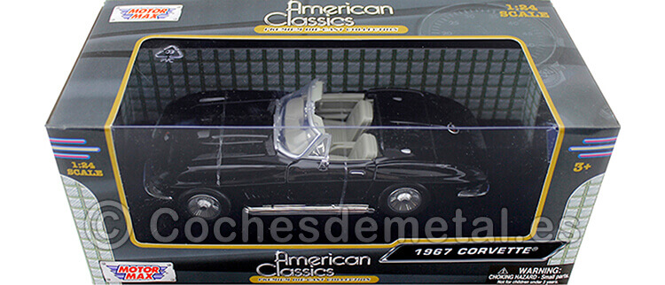 1967 Chevrolet Corvette Convertible Black 1:24 Motor Max 73224