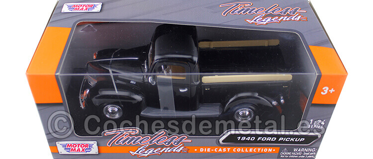1940 Ford Pickup Black 1:24 Motor Max 73234