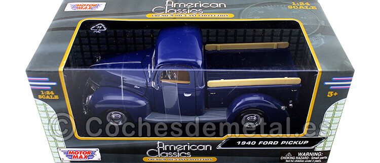 1940 Ford Pickup Blue 1:24 Motor Max 73234