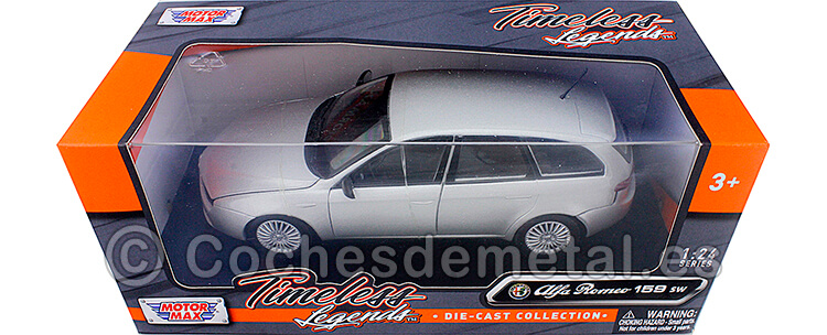 2006 Alfa Romeo 159 SW Gris Metalizado 1:24 Motor Max 73372