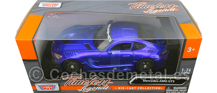 2016 Mercedes-AMG GT3 Azul Metalizado 1:24 Motor Max 73386