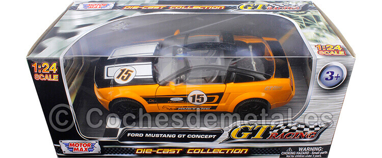 2005 Ford Mustang GT Concept Racing Naranja/Negro 1:24 Motor Max 73777