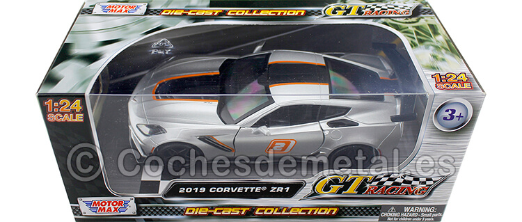 2019 Chevrolet Corvette ZR1 GT Racing Metallic Grey 1:24 Motor Max 73785