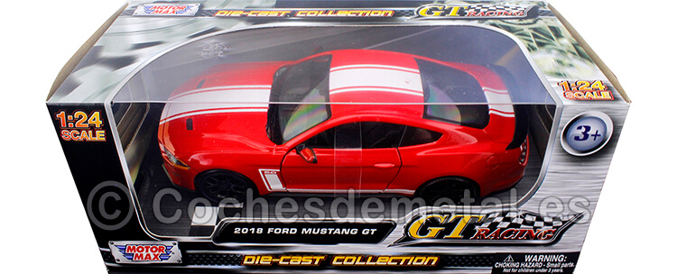 2018 Ford Mustang GT Rojo 1:24 Motor Max 73787