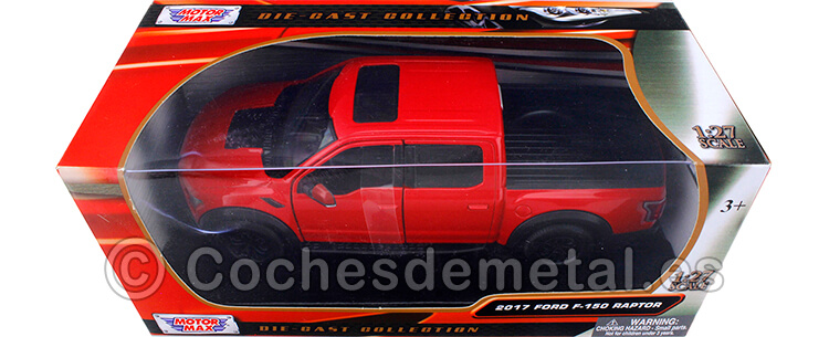 2017 Ford F-150 Pickup Raptor Rojo 1:24 Motor Max 79344