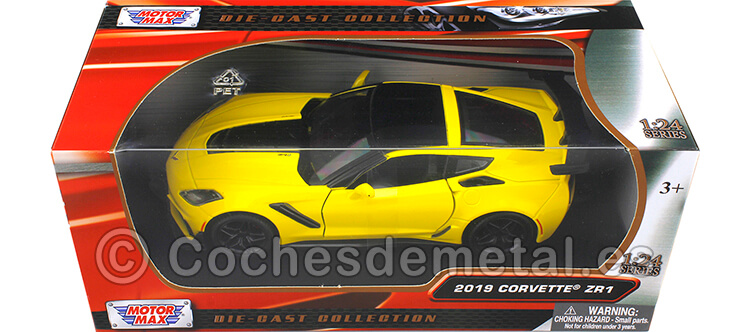 2019 Chevrolet Corvette ZR1 Yellow 1:24 Motor Max 79356