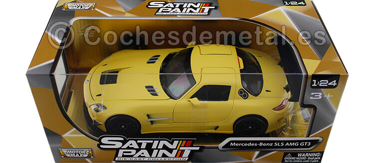 2012 Mercedes-Benz SLS AMG GT3 Satin Yellow 1:24 Motor Max 79501