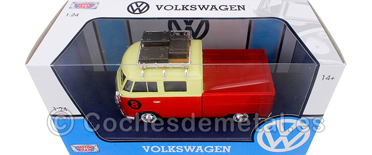 1967 Volkswagen Type 2 T1 Pickup Hot Rod Con Portaequipajes 1:24 Motor Max 79582