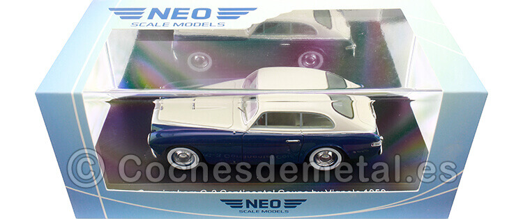 1952 Cunningham C-3 Continental Coupe by Vignale Azul/Beige 1:43 NEO Scale Models 46545