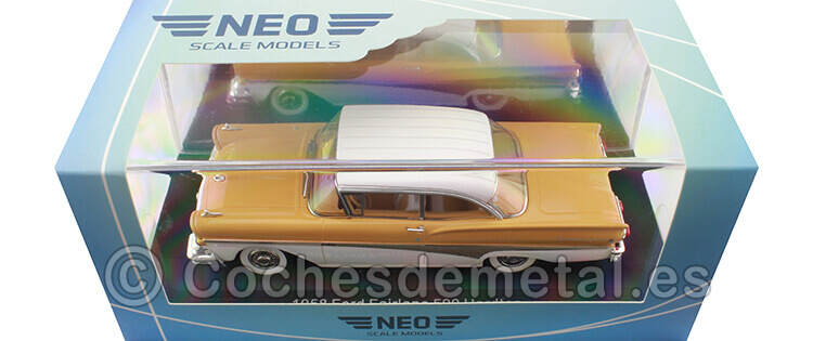 1958 Ford Fairlane 500 Hardtop Marrón/Beige 1:43 NEO Scale Models 47265