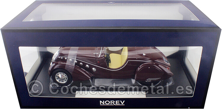 1937 Peugeot 302 Darl'Mat Roadster Dark Red 1:18 Norev 184695