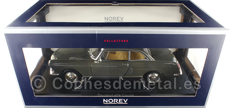 1967 Peugeot 404 Coupe Gris Grafito 1:18 Norev 184834