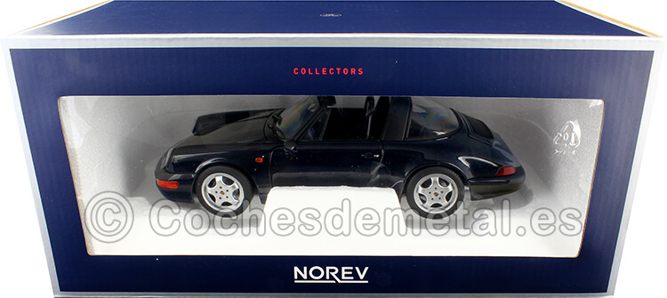 1991 Porsche 911 Carrera 4 Targa Azul Metalizado 1:18 Norev HQ 187340