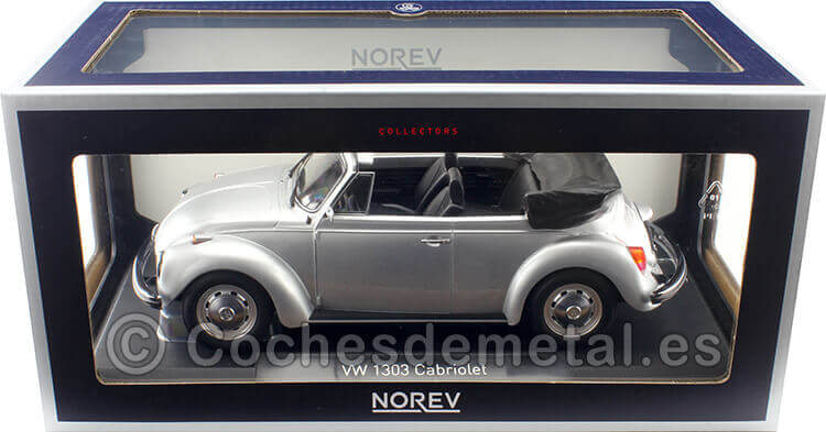 1973 Volkswagen VW 1303 Cabriolet Plateado 1:18 Norev 188530