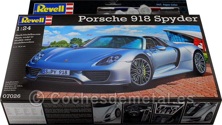2015 Porsche 918 Spyder Plastic Model Kit Plateado 1:24 Revell 67026
