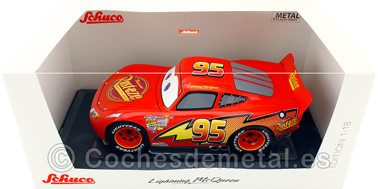 2017 Lightning McQueen Nº95 Película Cars 3 Rayo McQueen Disney Con Vitrina 1:18 Schuco 0490