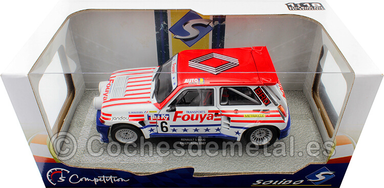 1987 Renault 5 Maxi Turbo Nº6 G. Roussel RallyCross 1:18 Solido S1804706