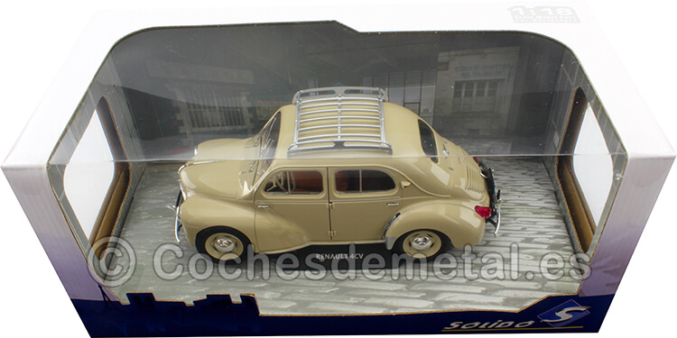 1951 Renault 4CV Con Portaequipajes Beige Tórtola 118 Solido S1806605